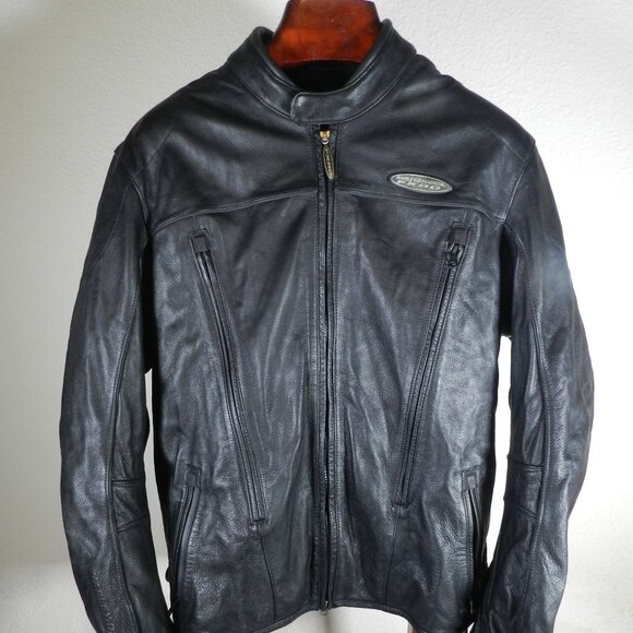 Harley Davidson FXRG JKT Heavy Leather Motorcycle Jacket X-Large
